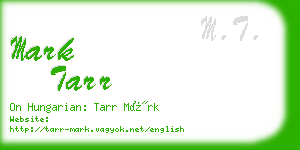 mark tarr business card